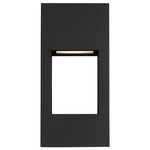 Testa Outdoor Wall Light - Black / Satin Etched