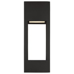 Testa Outdoor Wall Light - Black / Satin Etched