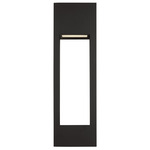 Testa Outdoor Wall Light - Black / Satin Etched
