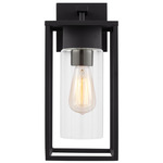 Vado Outdoor Wall Sconce - Black / Clear