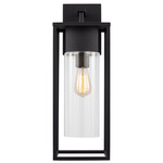 Vado Outdoor Wall Sconce - Black / Clear