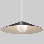 Wisp 120 Pendant - Matte Black / Matte Opal