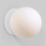 Glass 120 Wall Sconce - Matte White / Matte Opal