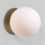 Glass 120 Wall Sconce - Brushed Bronze / Matte Opal