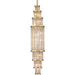 Waldorf Pendant - Brass / Crystal