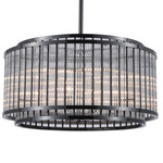 Waldorf Chandelier - Polished Gunmetal / Crystal