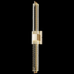 Glacier Rectangular Wall Sconce - Brushed Brass / Clear Bubble