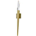 Aspen Torchiere Wall Sconce - Brass / Crystal