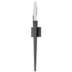 Aspen Torchiere Wall Sconce - Dark Bronze / Crystal