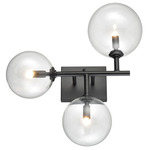Delilah Wall Sconce - Black / Clear