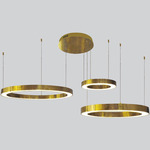 Aria Multi Light Chandelier - Polished Brass