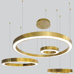 Aria Multi Light Chandelier - Polished Brass