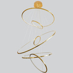 Aria Vertical Chandelier - Polished Brass