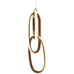 Circa Narrow Pendant - Brushed Gold / Opal