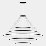 Circular 5 Ring Pendant - Black