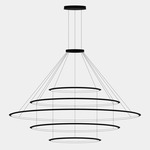 Circular 5 Ring Pendant - Black