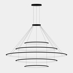 Circular 5 Ring Pendant - Black