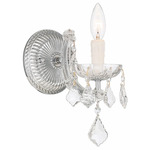 Maria Theresa Cup Wall Sconce - Polished Chrome / Crystal