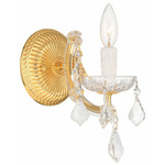 Maria Theresa Cup Wall Sconce - Gold / Crystal