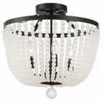 Rylee Convertible Ceiling Light - Matte Black / Frosted