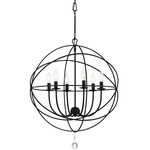 Solaris 5 Ring Chandelier - Black