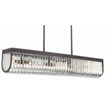 Alister Linear Chandelier - Charcoal Bronze / Clear