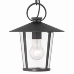 Andover Outdoor Pendant - Matte Black / Clear