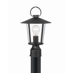 Andover Outdoor Post Light - Matte Black / Clear
