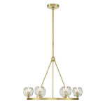 Aragon Chandelier - Soft Brass / Crystal