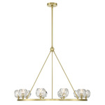 Aragon Chandelier - Soft Brass / Crystal