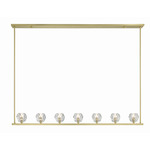 Aragon Linear Chandelier - Soft Brass / Crystal