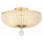 Bella Ceiling Light Fixture - Antique Gold / Frosted