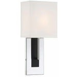 Brent Wall Sconce - Polished Nickel / Black / White