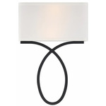Brinkley Wall Sconce - Black Forged / White