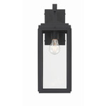 Byron Outdoor Wall Sconce - Matte Black / Clear