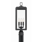 Byron Outdoor Post Light - Matte Black / Clear