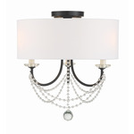 Delilah Ceiling Light - Matte Black / White