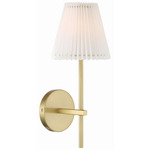 Gamma Wall Sconce - Aged Brass / White