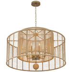 Jayna Chandelier - Burnished Silver / Natural