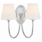 Juno Wall Sconce - Polished Nickel / White