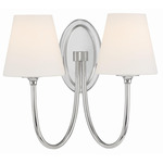 Juno Wall Sconce - Polished Nickel / White