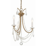 Karrington Chandelier - Aged Brass / Crystal