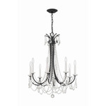 Karrington Chandelier - Matte Black / Crystal