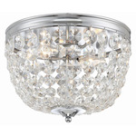 Nola Ceiling Light Fixture - Polished Chrome / Hand-Cut Crystal