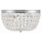 Nola Ceiling Light Fixture - Polished Chrome / Hand-Cut Crystal