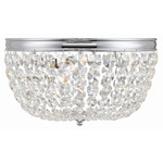 Nola Ceiling Light Fixture - Polished Chrome / Hand-Cut Crystal