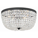 Nola Ceiling Light Fixture - Black Forged / Hand-Cut Crystal