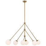 Omni Chandelier - Aged Brass / Opal