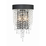 Winham Wall Sconce - Black Forged / Hand-Cut Crystal