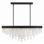 Winham Oval Chandelier - Black Forged / Hand-Cut Crystal